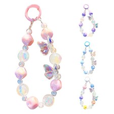 Beaded Phone Lanyard Phone Lanyard Bowknot Pearl Strap Butterfly