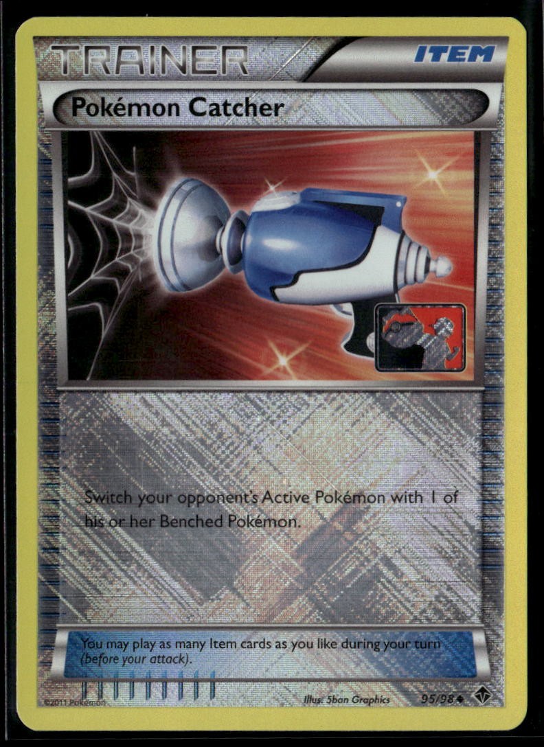 Pokemon Catcher 95/98 Emerging Powers Crosshatch Holo Players Rewards League LP
