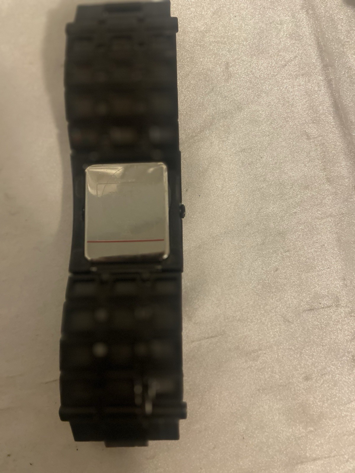 Vintage GUESS Black Studdeded Rectangular Metal W… - image 5