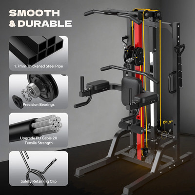 Home Gym Station, 450LBS Multi Home Gym Equipment for All Body Training,Power...