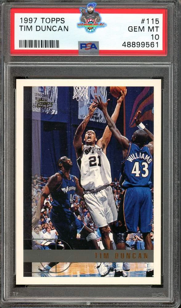 Tim Duncan Basketball Grade 10 Rookie Sports Trading Cards