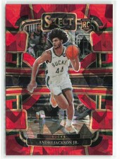 Andre Jackson Jr. RC 2023-24 Panini Select Red Ice Milwaukee Bucks #98