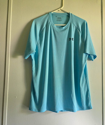 Under Armour Tech Men's L Loose Fit Polyester Raglan Crew Tee Blue