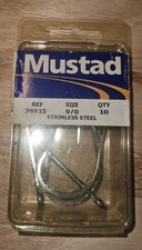 Mustad 7691S 9/0 Southern/Tuna SS Hooks 4/10 Remaining