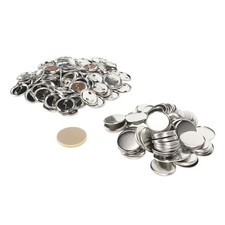 100 Set Pin Back Button Parts Sturdy Metal Plastic Rustproof Smoothing Button
