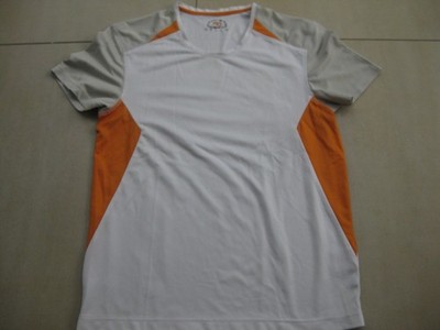 Laufbekleidung Herren Laufshirt Athletic Dept. M weiß orange grau running