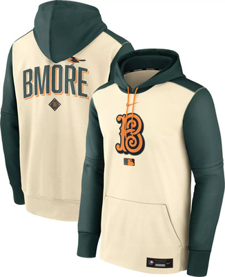 #ad Baltimore Orioles Nike Authentic Collection City Connect Therma FIT Hoodie BMORE $138.99