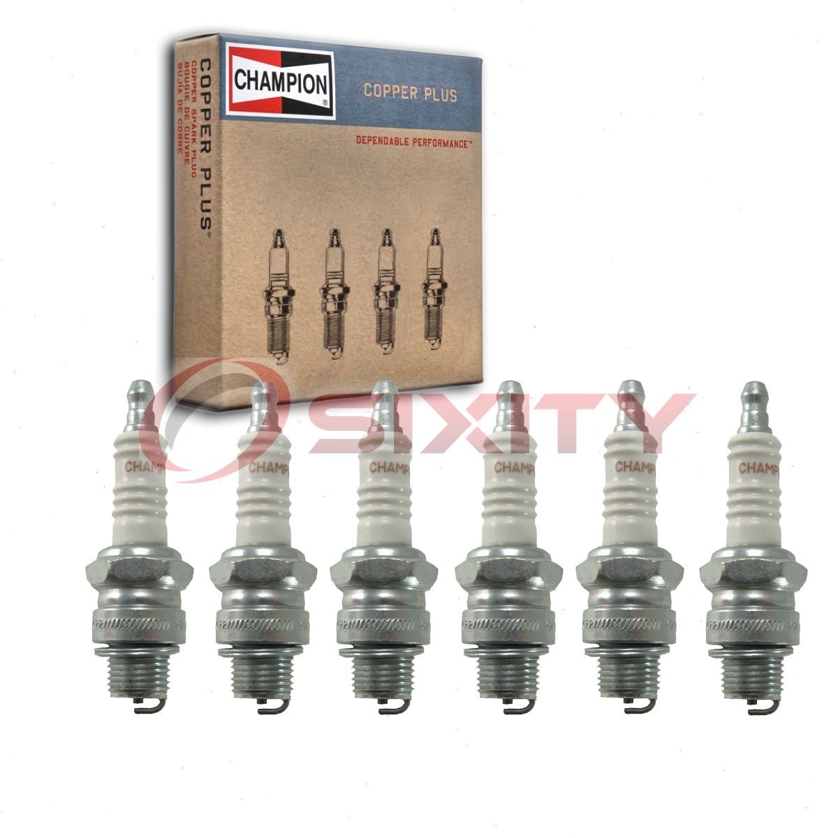 6 pc Champion Copper Plus Spark Plugs for 1938 Hudson Utility Series 89 bg