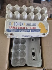 Lot of 40 Empty Egg Cartons Large Eggs Pulp Paper Dozen Used