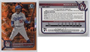 2022 Bowman Chrome Sapphire Edition Orange /75 Mookie Betts #84