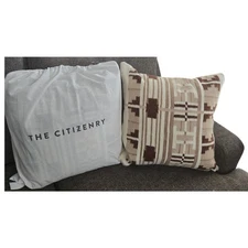The Citizenry Throw Pillow – Artisan Woven Wool – New with Dust Bag