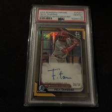 2024 Bowman Chrome - Prospect Autographs Gold Ref PSA 10 Felix Taveras