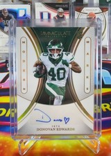 2025 Panini Immaculate Donovan Edwards Jets Modern Marks Rookie Auto /99 #MM-DES