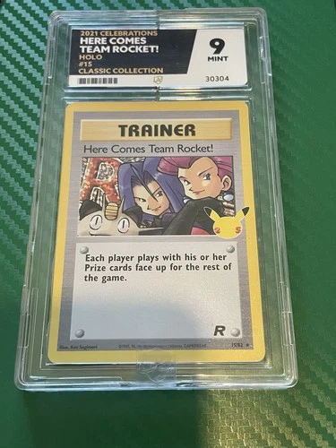 Pokémon TCG Here Comes Team Rocket! 15/82 Celebrations Classic Collection ACE 9