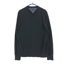 TOMMY HILFIGER Men 8 Cashmere V-Neck Jumper Pullover Sweater Size M