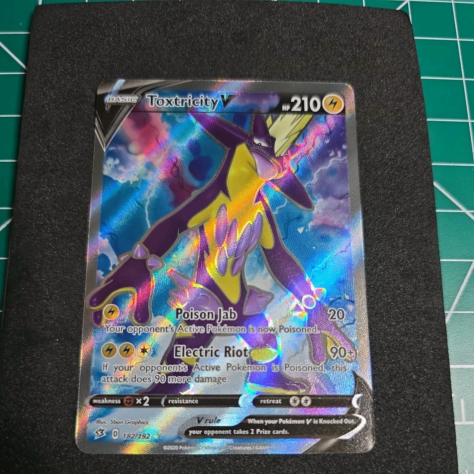 Toxtricity V 182/192 Rebel Clash NM Full Art Ultra Rare 