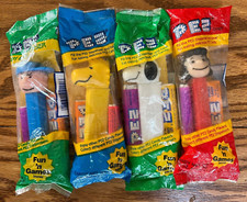 PEZ Charles Schultz Peanuts Charlie Brown, Lucy, Woodstock  Snoopy 1990's - MIP