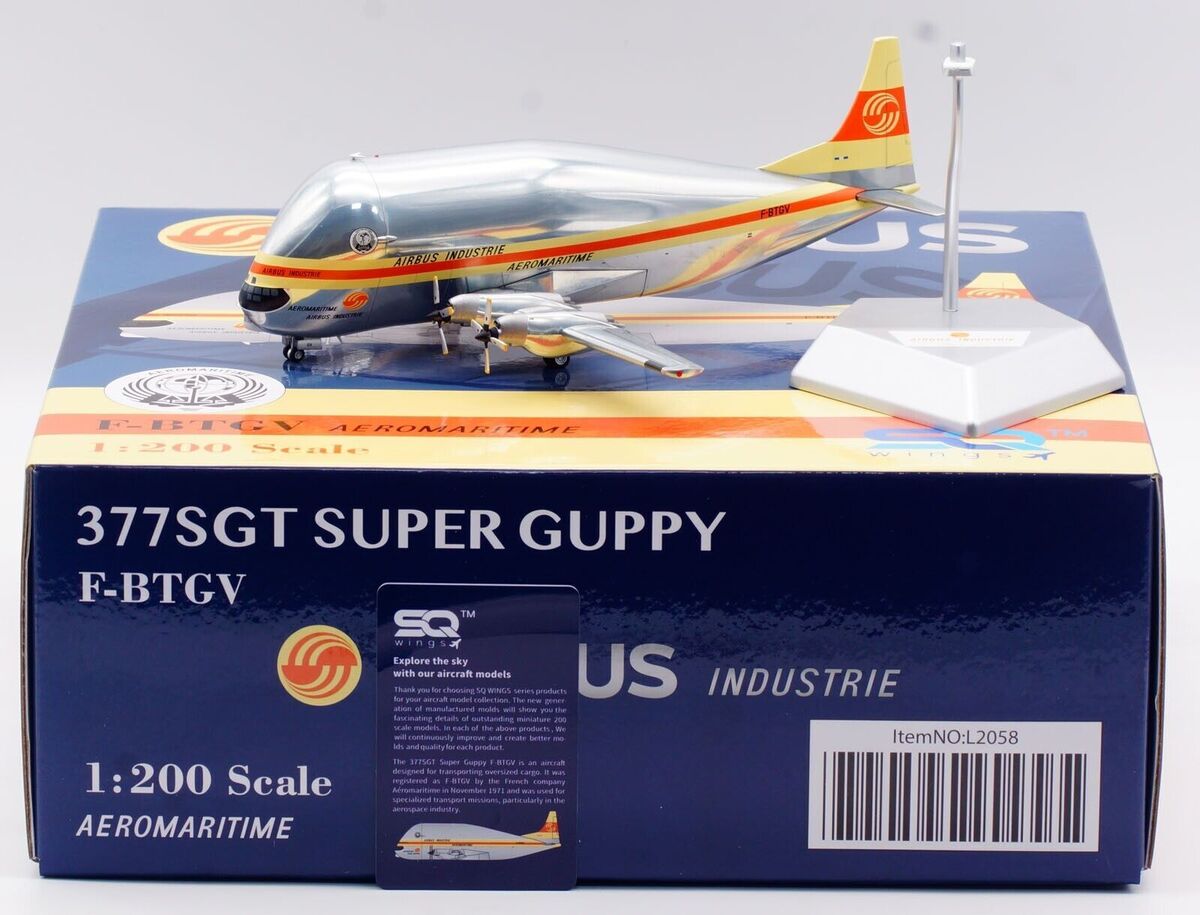 SQ Wings 1:200 L2058 Airbus Super Guppy 377SGT Diecast SQ Wings 1:200 L2058 Airbus Super Guppy 377SGT Diecast