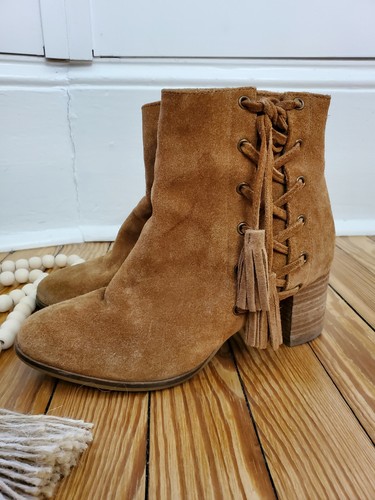 MATISSE Bronceado Gamuza Corsé Botines 8 Mujer Cuero Antropología Botas Zapatos eBay