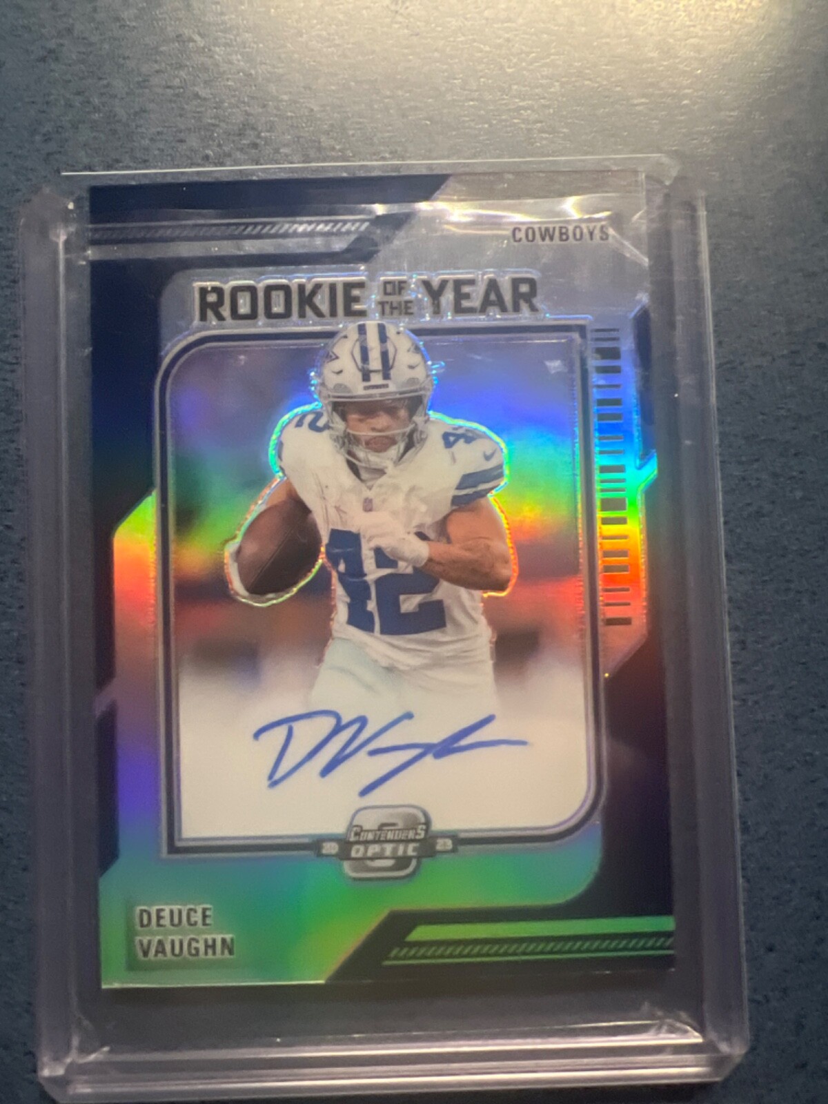 2023 Contenders Optic Deuce Vaughn RC Rookie Of The Year ROY Holo AUTO #/99 (JK)