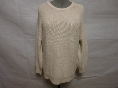 Old Navy Cream Textured Tunic Pullover Sweater Women's L