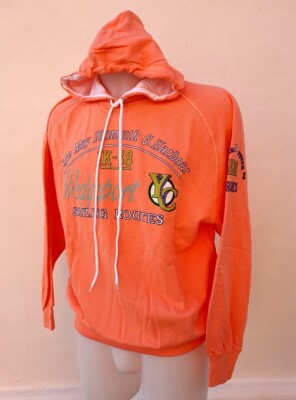 AMERICAN SYSTEM Felpa (S) cotone 100% ANNI 80 Arancione VINTAGE