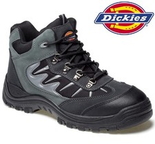 MENS DICKIES STORM WOMENS SAFETY WORK BOOTS TRAINERS STEEL TOE CAP GREY UK SZ