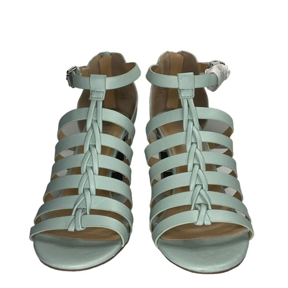 Sandalia de tacón XOXO para mujer verde claro pastel - talla 8,5 Foto 2 de 4