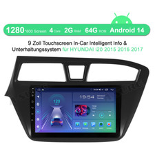 64G Android 14 Autoradio Apple CarPlay GPS Navi Für HYUNDAI i20 2015-2017 SWC BT