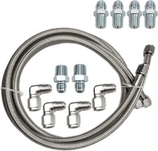 For Chevy Ford Th350 700r4 Th400 Ss Braided Transmission Cool Hoses Lines Kit For Chevy Ford Th350 700r4 Th400 Ss Braided Transmission Cool Hoses Lines Kit