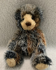 AURORA Stuffed Plush Bear 2021 Stringy Fur Variegated Colors 12" Unique EUC