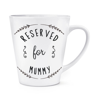 Tazza Grande Per Latte 17oz - Reserved For Nanny - Ceramica Bianca - Lavabile In Lavastoviglie E Microonde