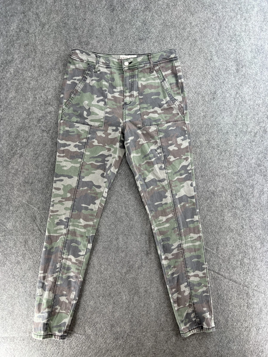 Knox Rose Pants Womens Sz 6 Camo Green Jeggings High Rise Pockets