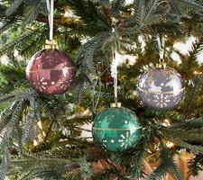 Lightscapes S/3 4" Illuminated Holiday Christmas Cut-Out Ornaments Jewel QVC