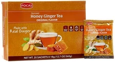 Pocas Honey Ginger Tea original Instant Honey Ginger Tea Made with Real Ginger