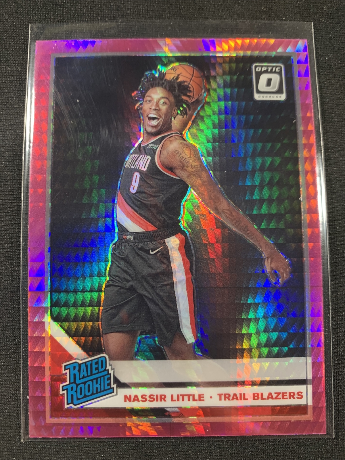 Nassir Little 2019-20 Donruss Optic HYPER PINK PRIZM Rated Rookie #154