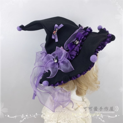 Lolita Hat Wizard Gothic Purple Hat Cute Cosplay Hat Girl