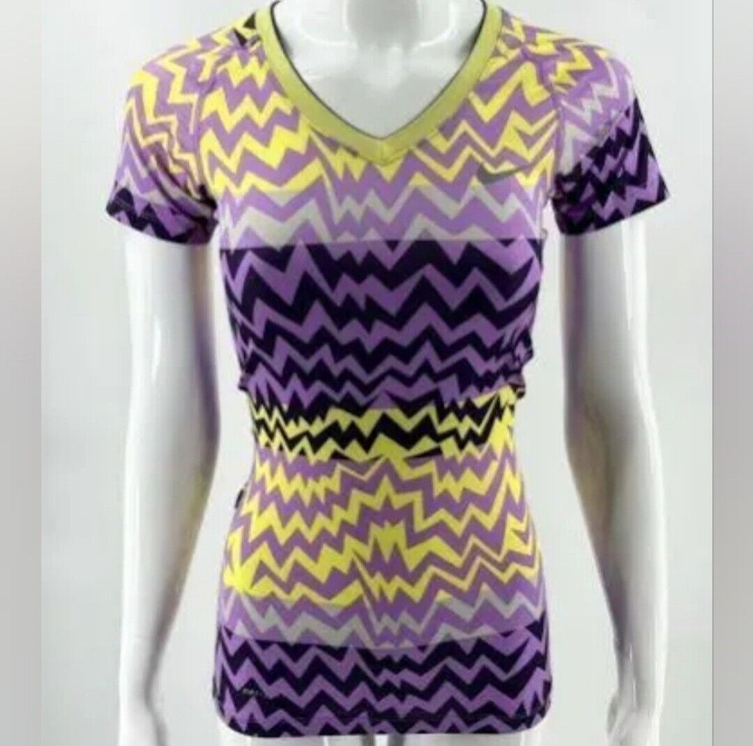 Nike pro womans athletic shirt in purple size Med… - image 1