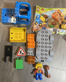 Lego Duplo 10812 Town Truck & Tracked Excavator Construction Set Incomplete