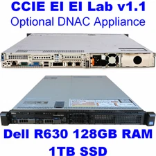 Cisco CCIE Enterprise Lab (EI) Dell R630 128GB RAM 1TB SSD SD-WAN optional DNAC