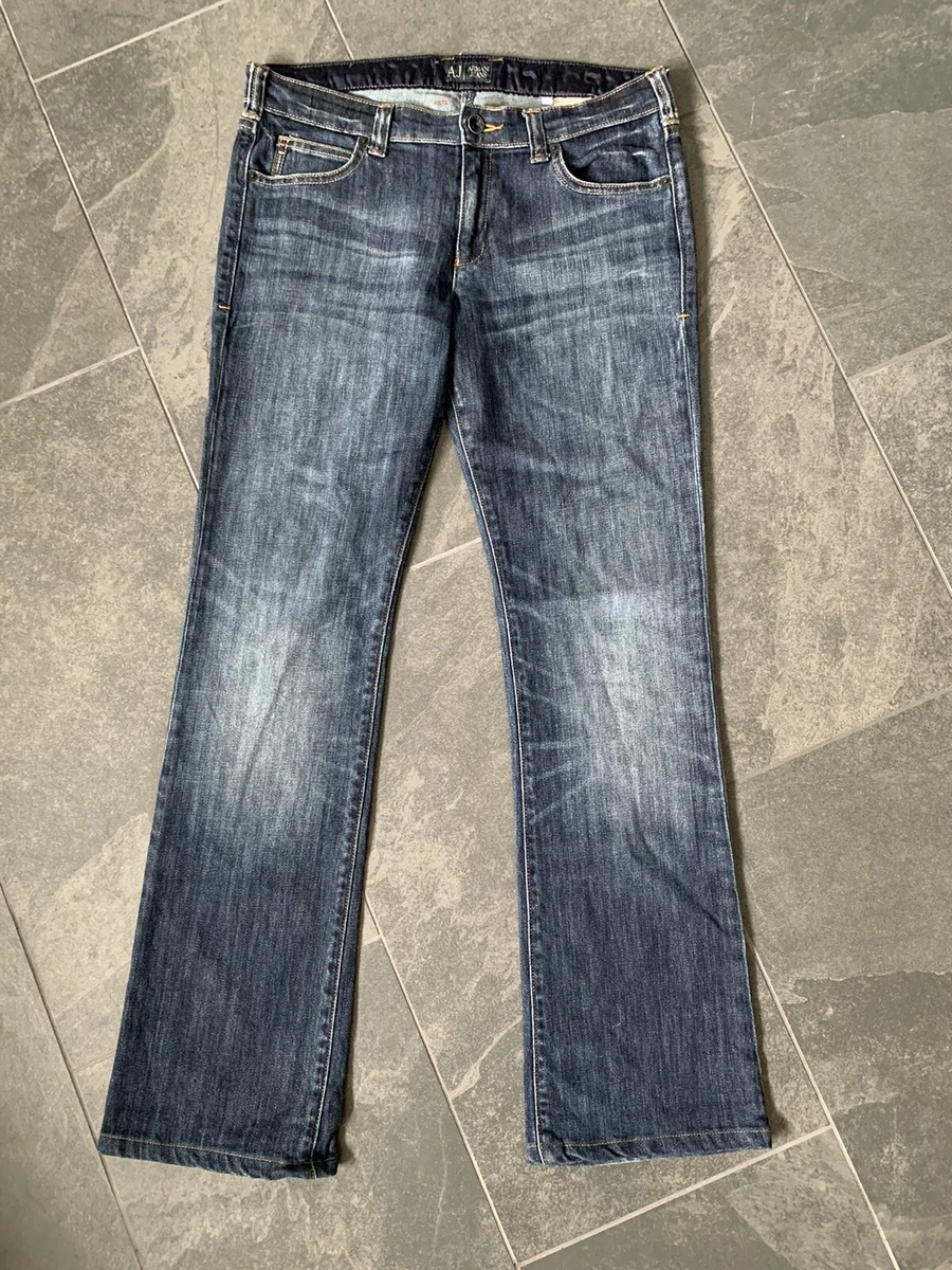 Ladies Armani Indigo 007 Series Denim Jeans Mid Rise Size W 29 L