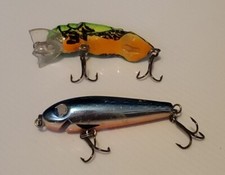 2pc Arkie Craw Crappie Crankbait Fishing Lure &  Rebel Minnow Shallow Water Lure