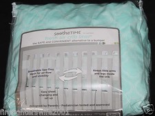SootheTime Fresh Air Crib Liner Aqua White nursery new