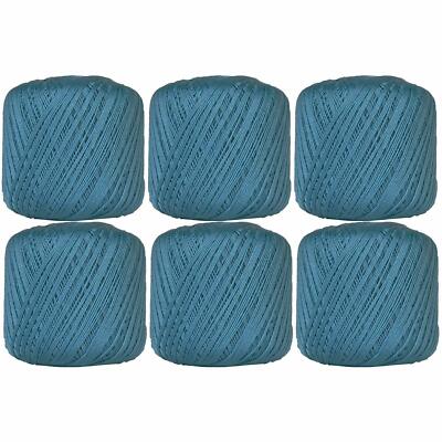 SIX PK OF COTTON CROCHET THREAD 30 COLOR OPTIONS SIZE 3 - 50G - THREADART