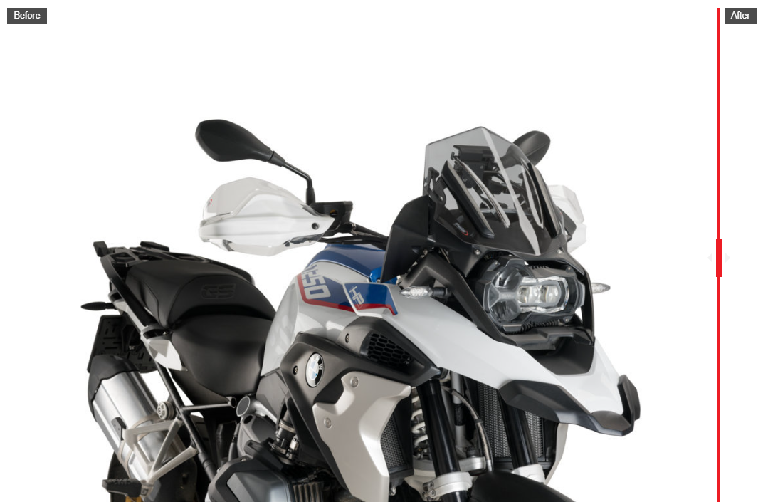 Puig Racing Screen Dark Smoke BMW R1200 GS & Adv 13 - 18 R1250 GS
