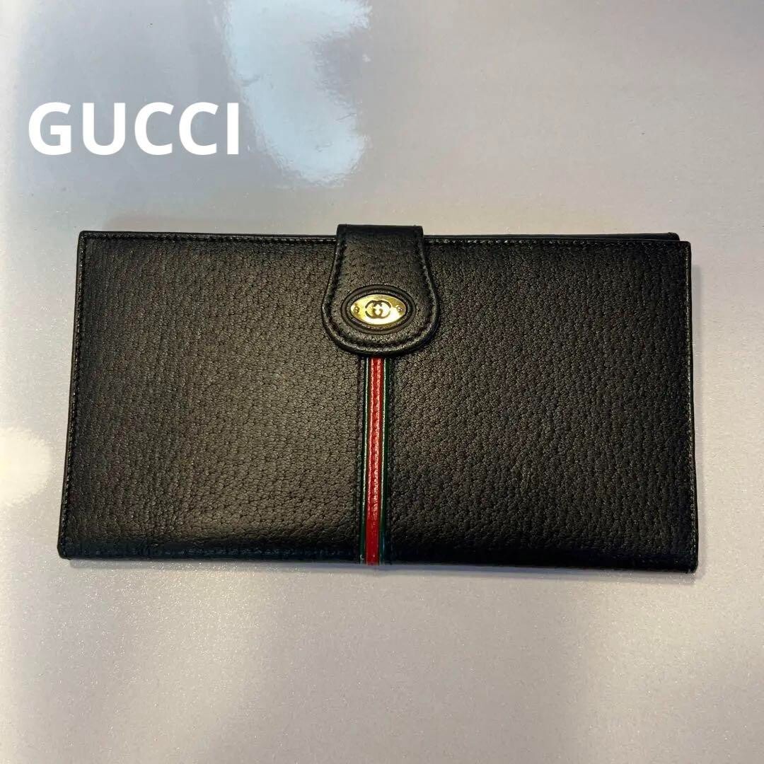 Gucci Long Wallet Pig Leather Sherry Line used | eBay