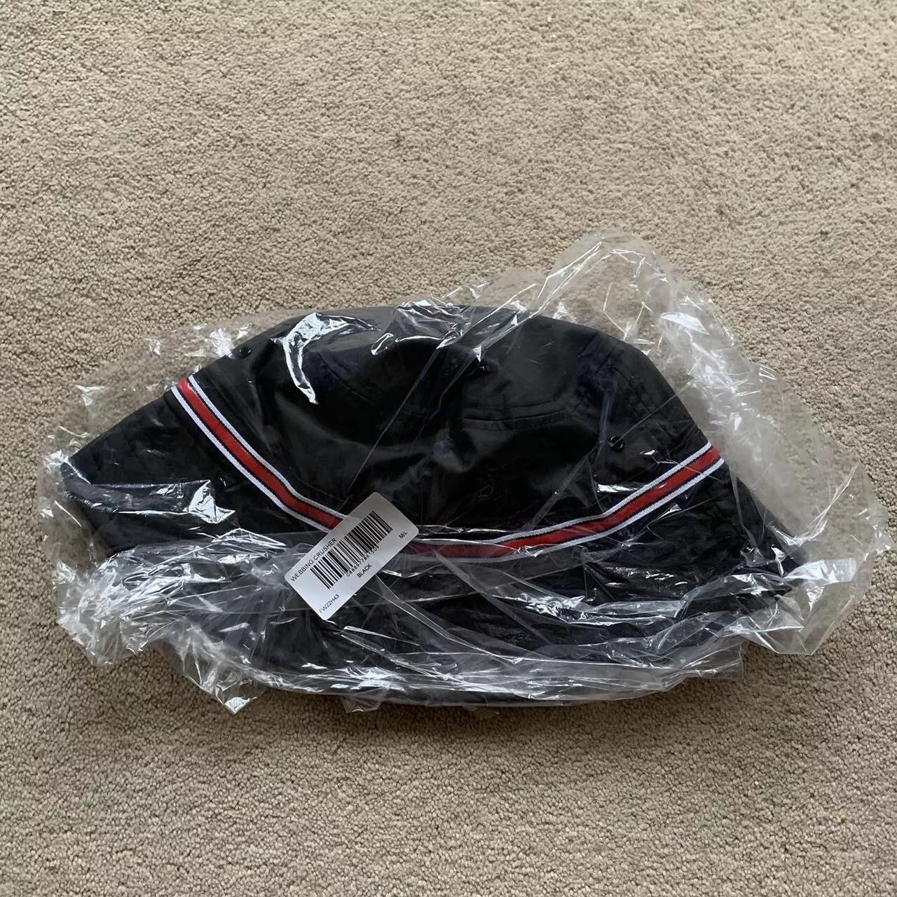 Chapeau seau concasseur à rayures silicone Supreme taille M/L Deadstock   Livraison gratuite au Royaume Uni