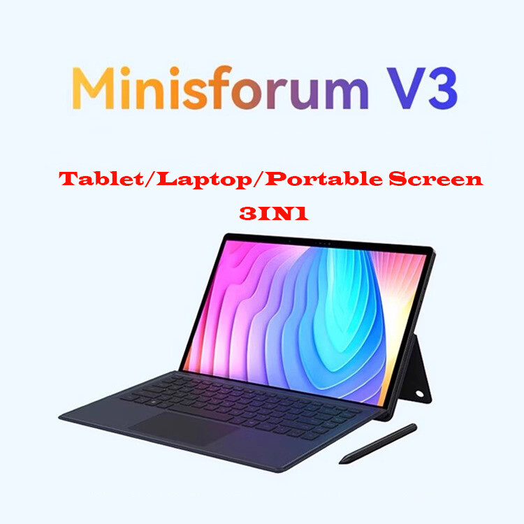 Windowsタブレット本体 minisforum V3 Ryzen8840U RAM32GB +SSD1TB Minisforum AMD 3-1 Windows Tablet V3