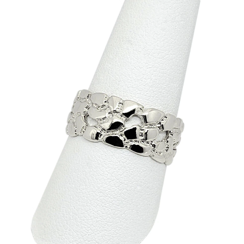 White gold nugget best sale ring