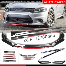 For Dodge Charger SRT SXT Front Bumper Lip Spoiler Splitter Side Skirt Body